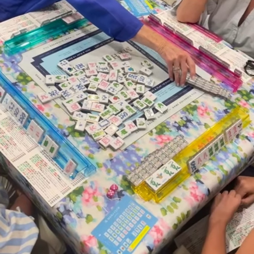 Mahjong Cheatsheet Tablecloth - Performance Leather